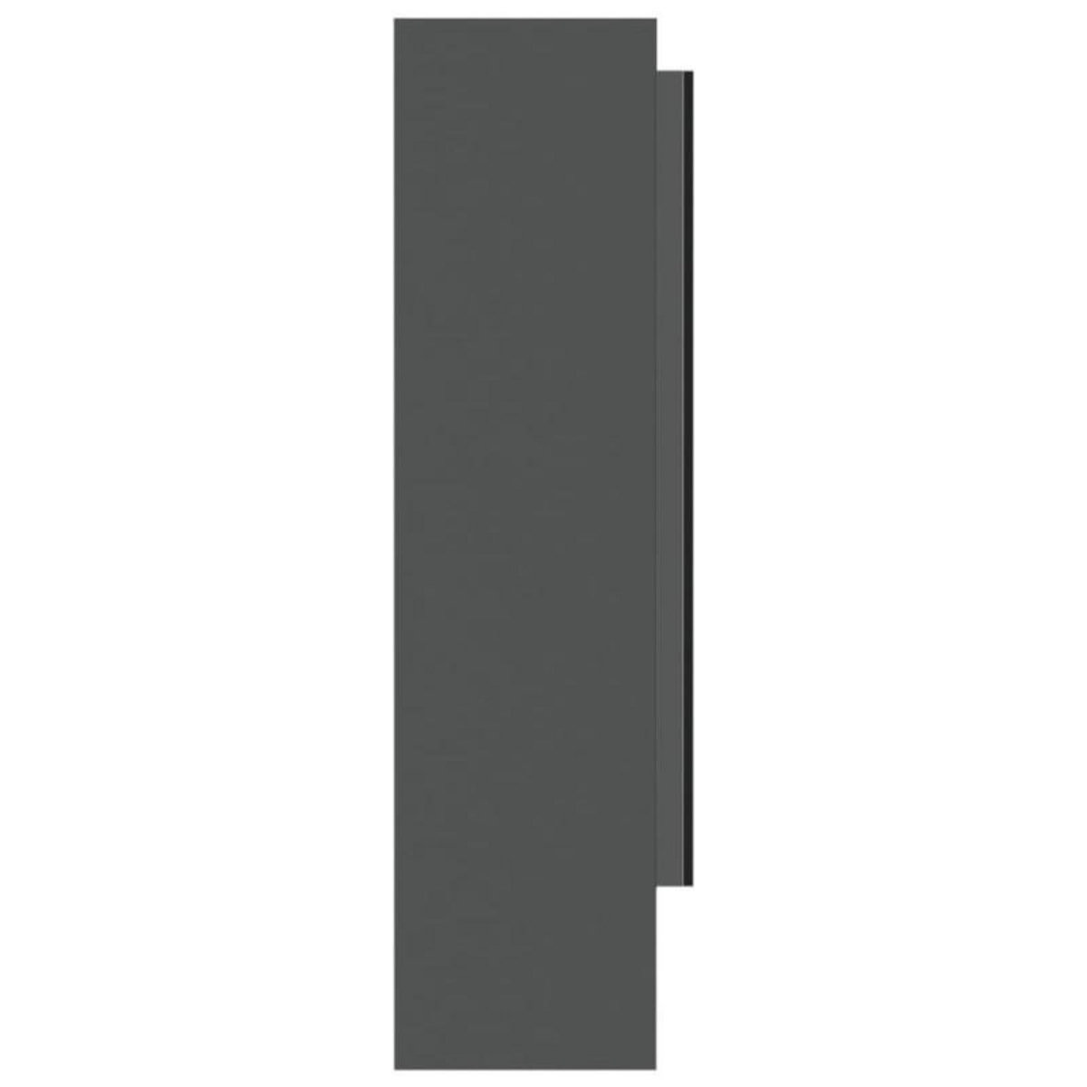 VIDAXL Armoire à miroir de salle de bain 80x15x60 cm MDF Gris