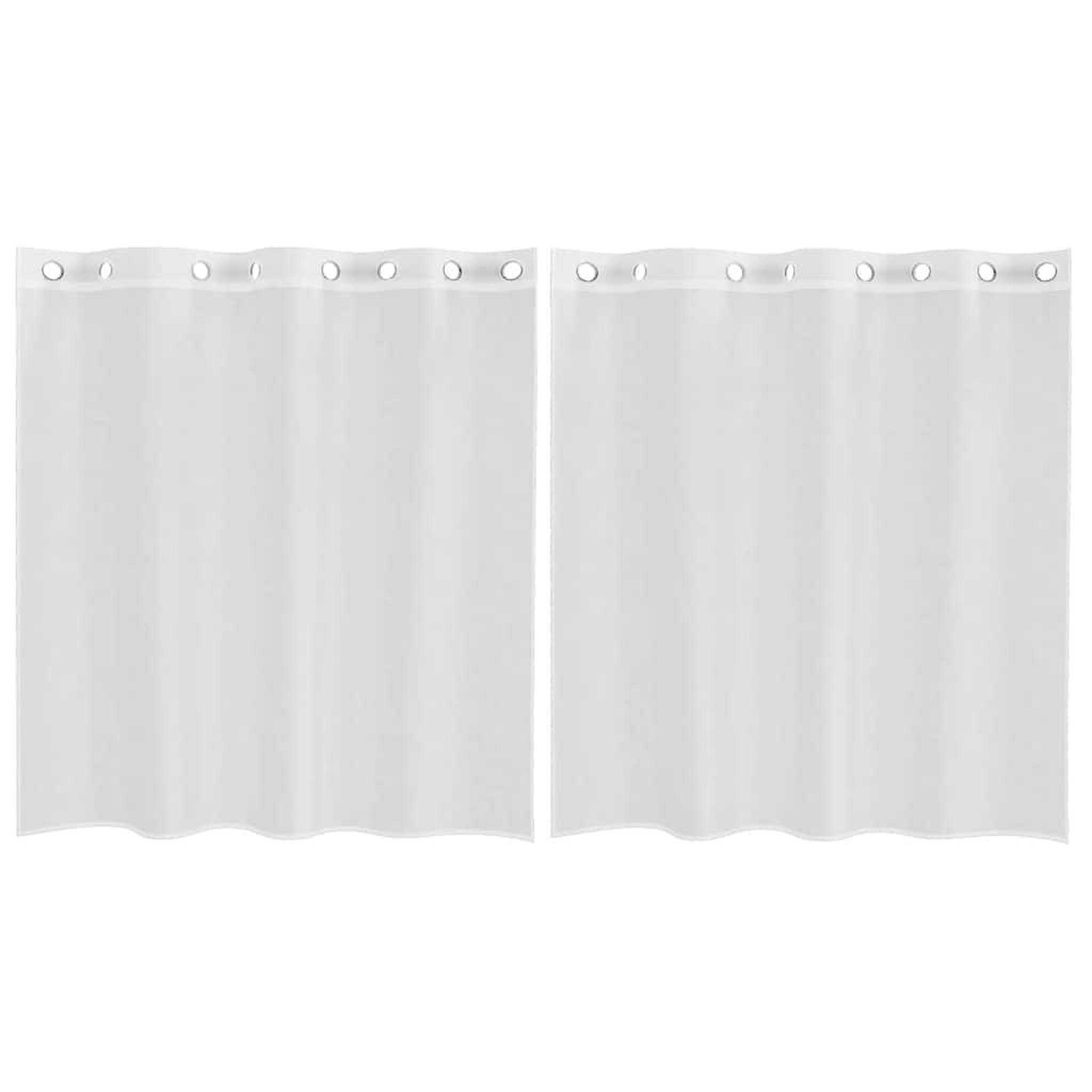 Voir la diapositive 2 : VIDAXL Rideaux en voile avec œillets 2 pcs blanc