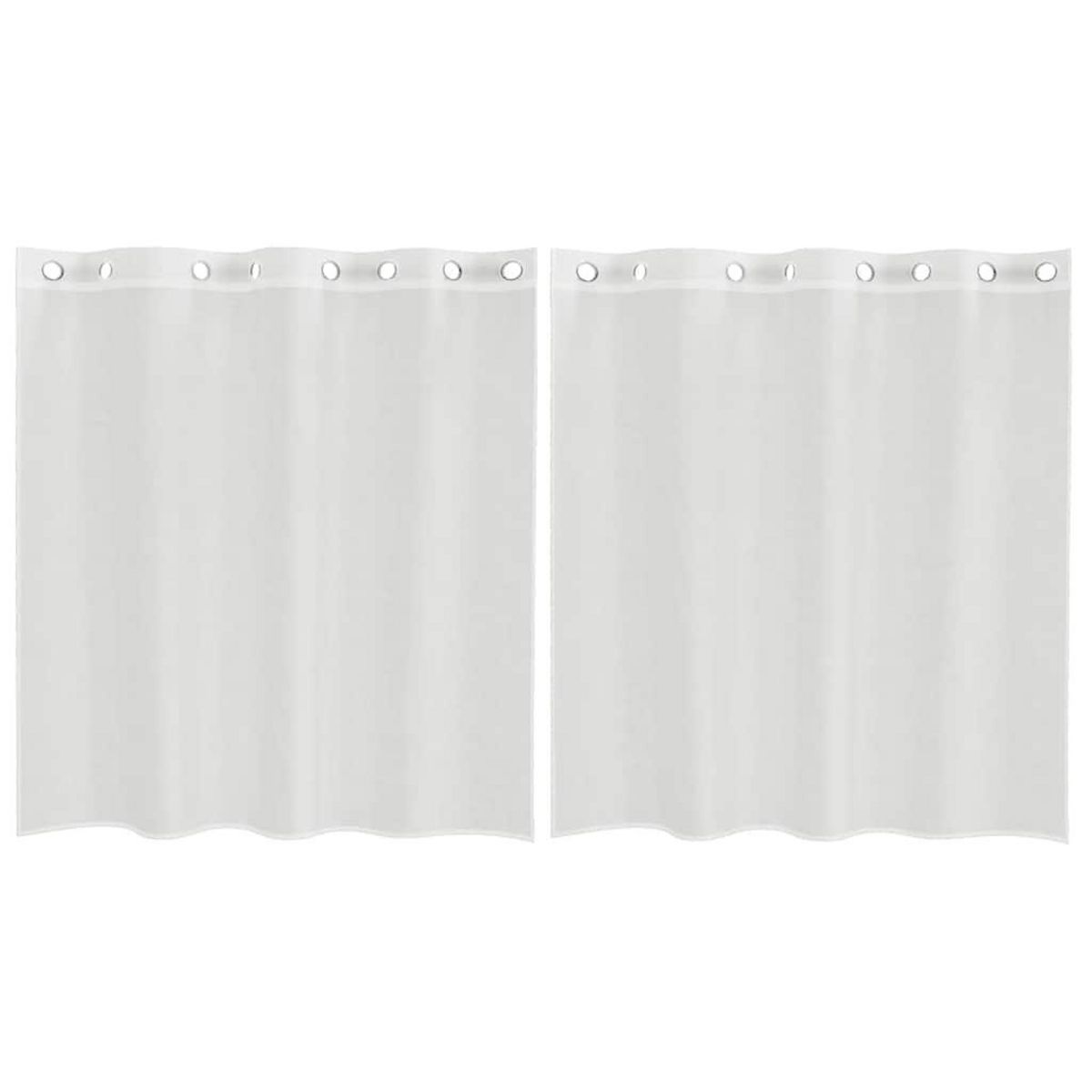 VIDAXL Rideaux en voile avec œillets 2 pcs blanc