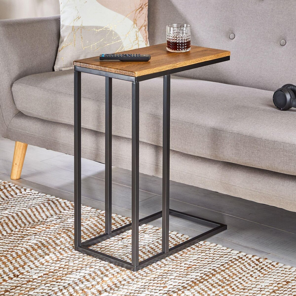 IDIMEX Table d'appoint rectangulaire DEBORA