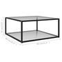 Voir la diapositive 6 : VIDAXL Table basse Transparent 80x80x35 cm Verre trempe