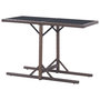 Voir la diapositive 4 : VIDAXL Table de jardin Marron 110x53x72 cm Verre et resine tressee
