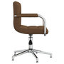 Voir la diapositive 4 : VIDAXL Chaise pivotante de bureau Marron Tissu