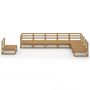 Voir la diapositive 3 : VIDAXL Salon de jardin 8 pcs marron miel bois de pin massif
