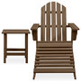 Voir la diapositive 2 : VIDAXL Chaise de jardin Adirondack avec pouf et table Sapin Marron