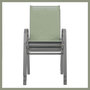 Voir la diapositive 2 : GARDENSTAR Fauteuil de jardin empilable - Acier/textilène - Vert iceberg