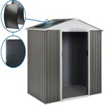 Habitat et Jardin Abri jardin métal  Dallas  - 5,29 m² avec panneaux solaires - Taupe