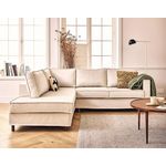 LISA DESIGN Jake - canapé déhoussable d'angle gauche 5 places en velours. Coloris disponibles : Bicolore