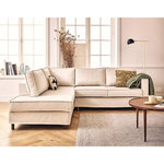 LISA DESIGN Jake - canapé déhoussable d'angle gauche 5 places en velours. Coloris disponibles : Bicolore