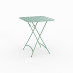 Rendez vous déco Table de jardin pliante en métal vert clair 2 personnes - Yumi. Coloris disponibles : Vert