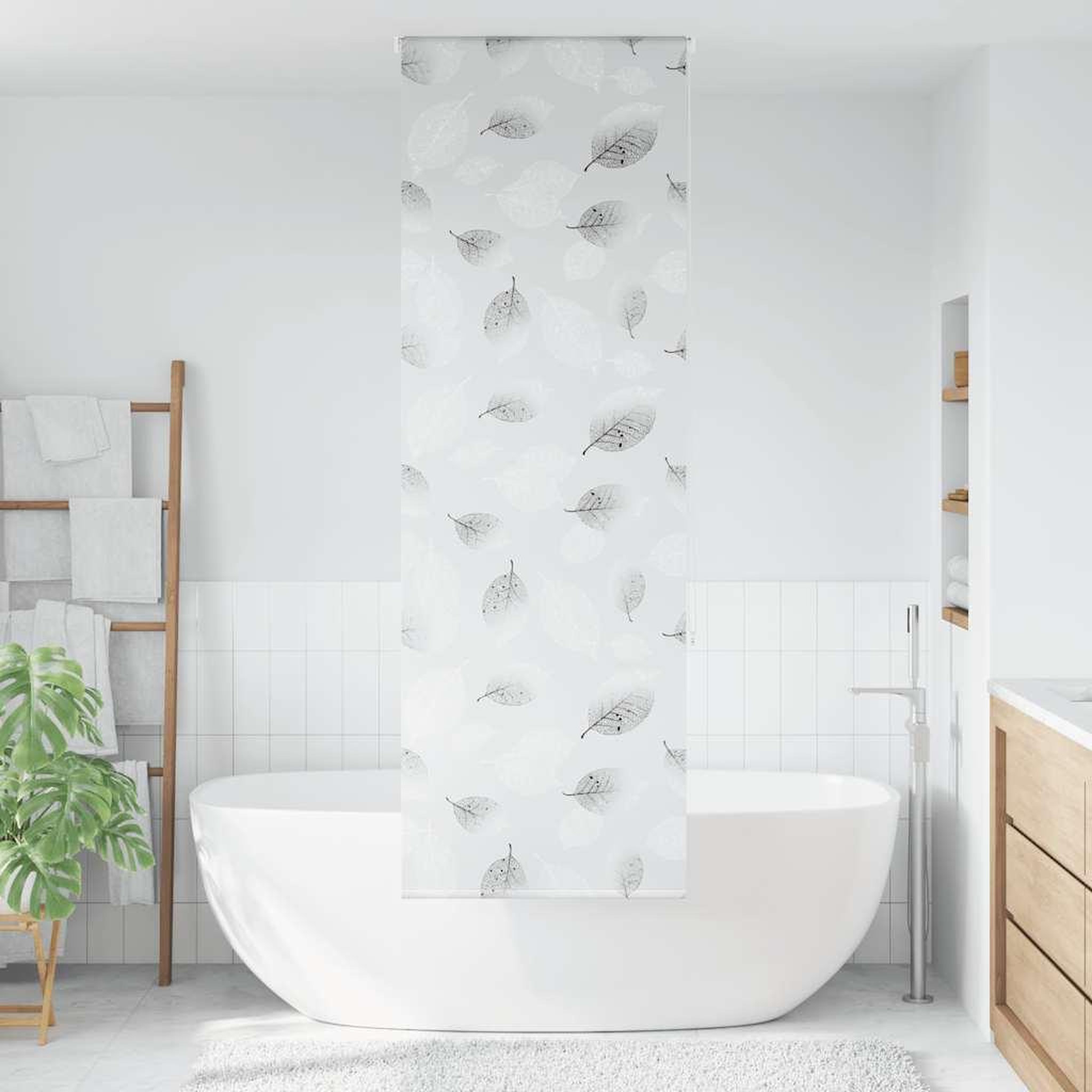 Voir la diapositive 2 : VIDAXL Store enrouleur de douche 70x240 cm largeur du tissu 66 cm