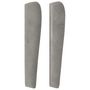 Voir la diapositive 4 : VIDAXL Tete de lit avec oreilles Gris clair 83x23x118/128 cm Velours