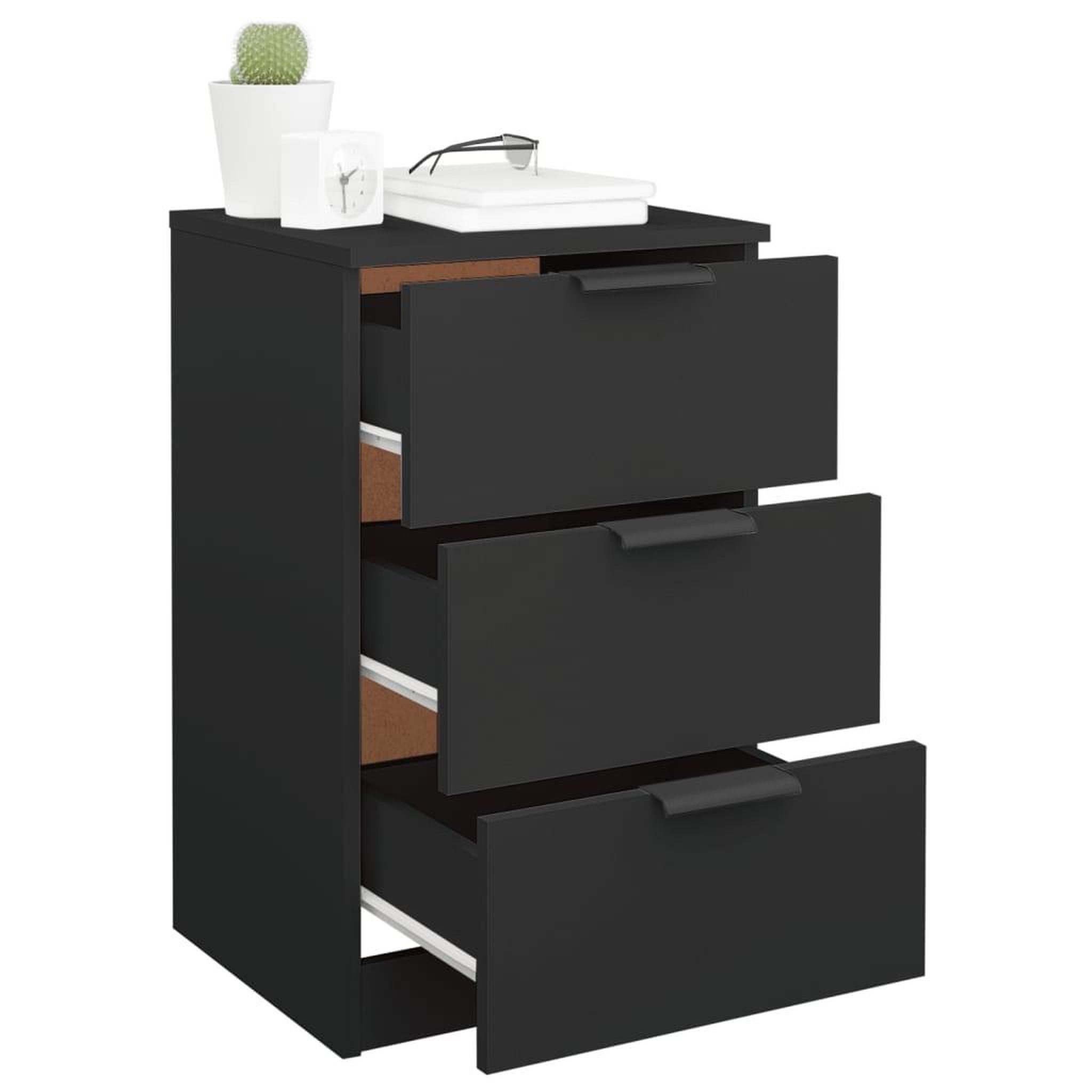 Voir la diapositive 5 : VIDAXL Tables de chevet 2 pcs noir 40x36x65 cm