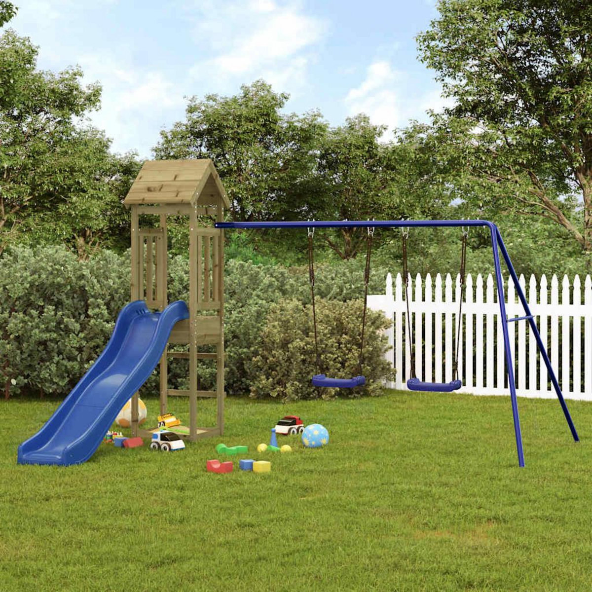 VIDAXL Aire de jeux d'exterieur bois de pin impregne