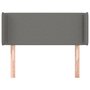 Voir la diapositive 3 : VIDAXL Tete de lit avec oreilles Gris fonce 83x16x78/88 cm Tissu