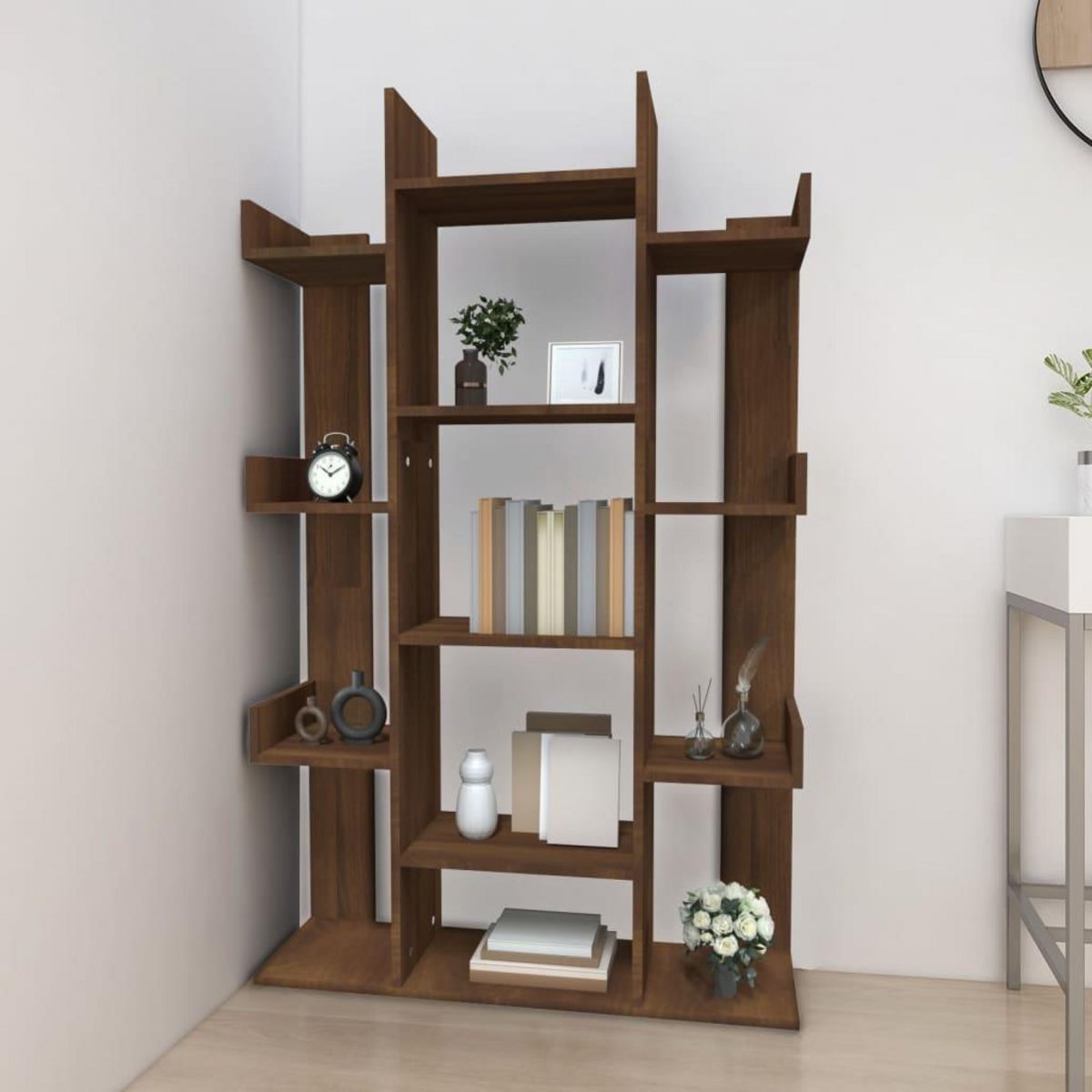 VIDAXL Bibliotheque Chene marron 86x25,5x140 cm Bois d'ingenierie
