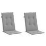 Voir la diapositive 3 : VIDAXL Coussins de chaise de jardin a dossier haut lot de 2 gris tissu