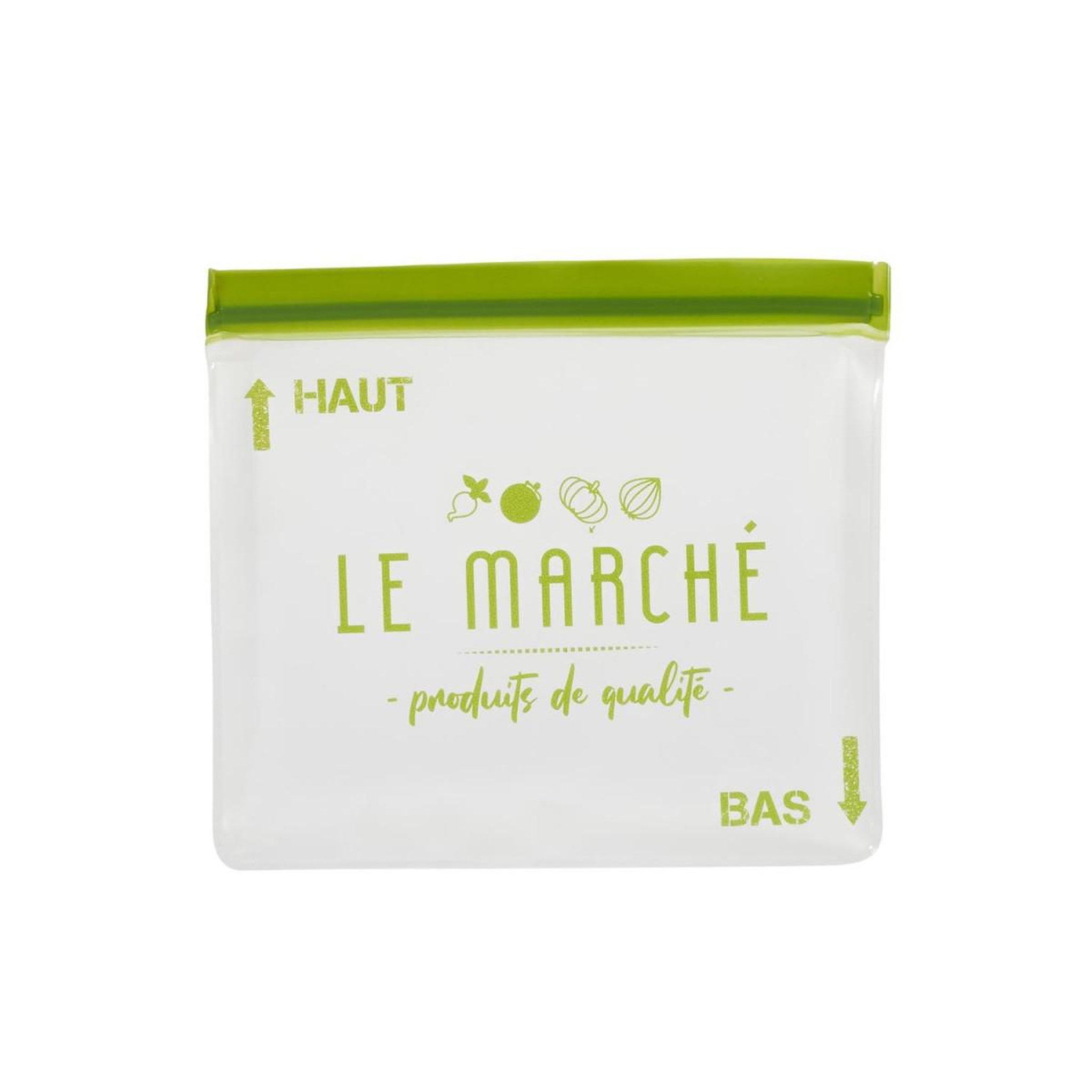 Voir la diapositive 3 : COOK CONCEPT Lot de 2 sacs de conservation  green  28cm vert