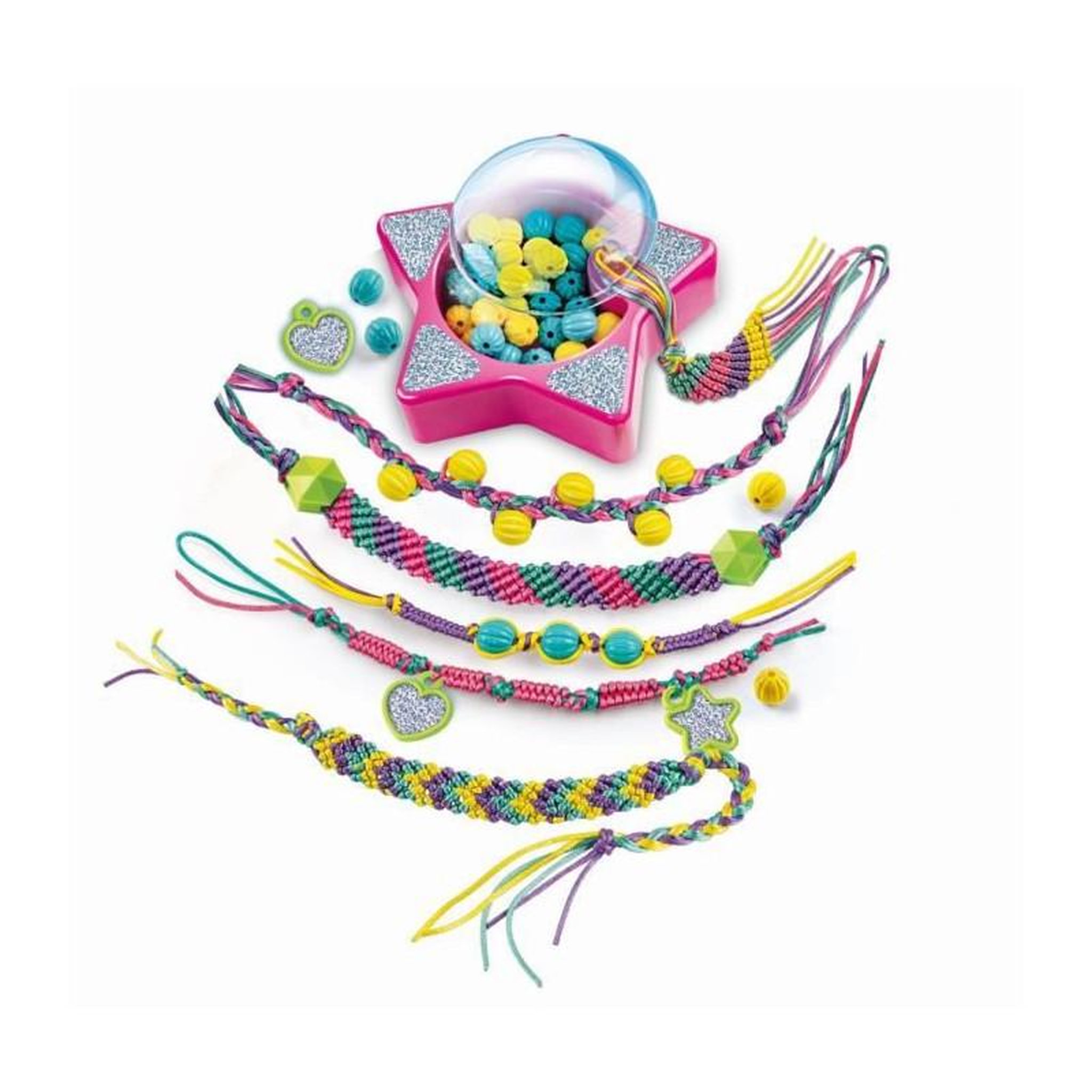 Voir la diapositive 2 : CLEMENTONI Clementoni Crazy Chic - Coffret création de bracelets de l'amitié - Perles et fils - Des 7ans