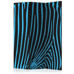 Paris Prix Paravent 3 Volets  Zebra Pattern Turquoise  135x172cm
