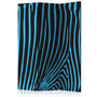 Voir la diapositive 1 : Paris Prix Paravent 3 Volets  Zebra Pattern Turquoise  135x172cm