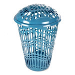 Paris Prix Panier à Linge Rond  Ajouré  66cm Bleu