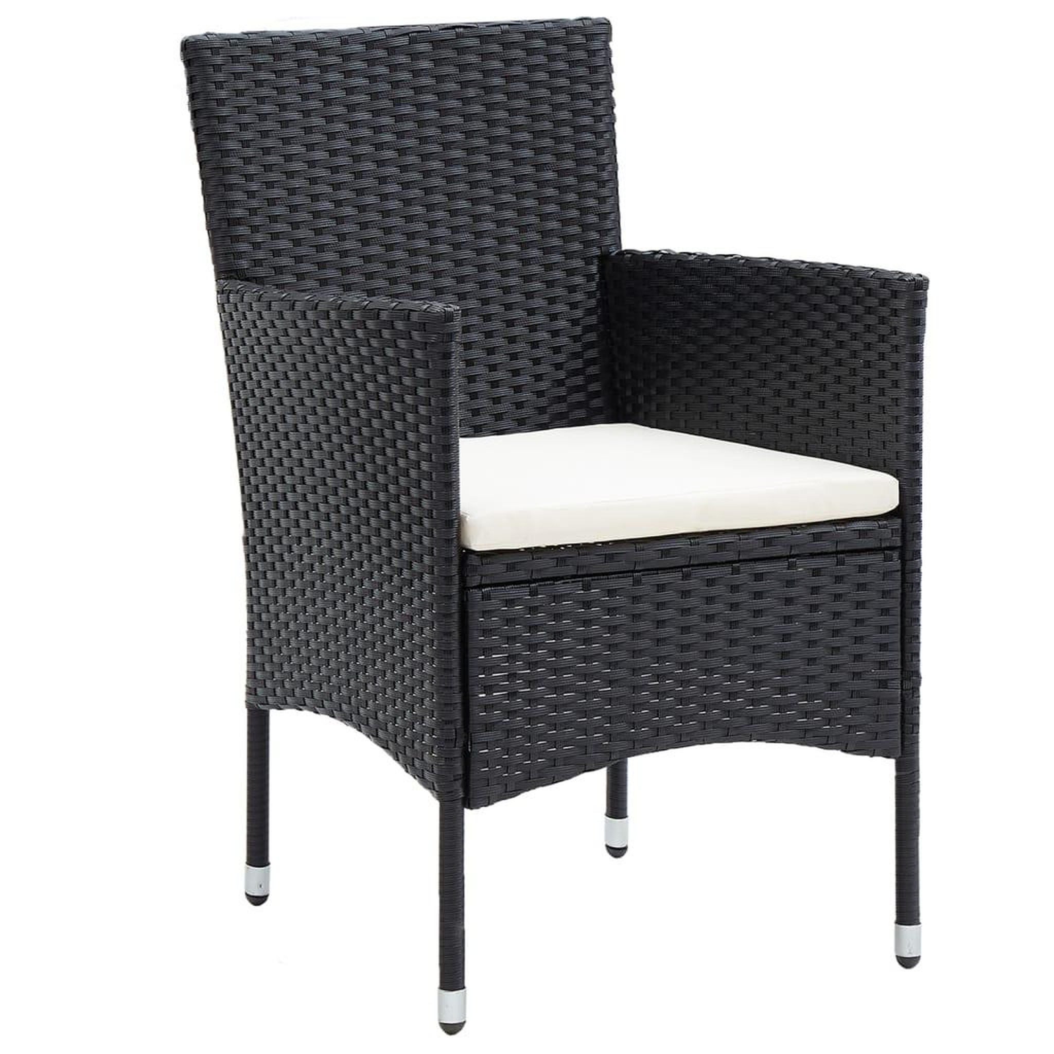 Voir la diapositive 5 : VIDAXL Ensemble a manger de jardin 5 pcs Resine tressee et acacia Noir