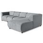Voir la diapositive 2 : LISA DESIGN Suaro - canapé modulable d'angle droit 5 places en tissu texturé