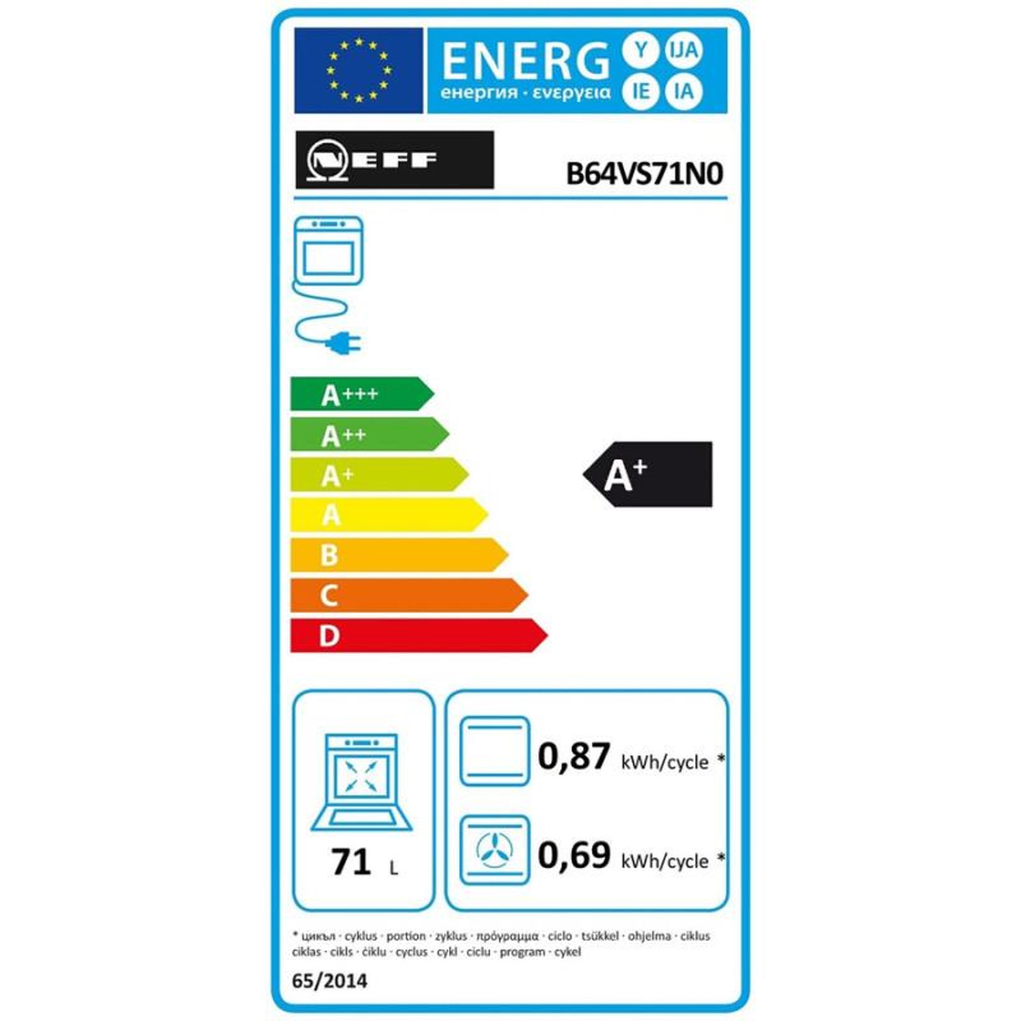 Voir la diapositive 6 : Neff Four encastrable Neff B64VS71N0