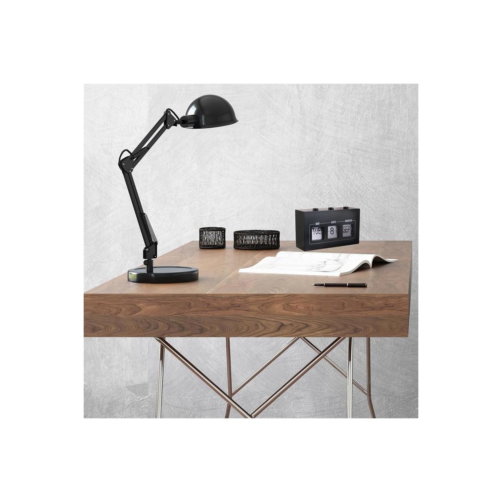 Voir la diapositive 3 : The concept Factory Calendrier perpétuel  flip flap  19cm noir