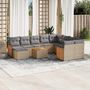 Voir la diapositive 1 : VIDAXL Salon de jardin 11 pcs avec coussins beige resine tressee