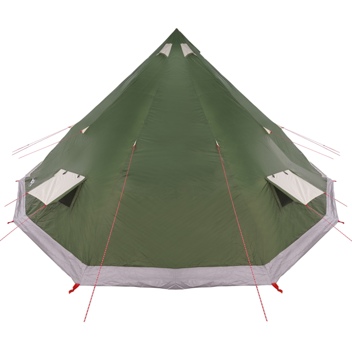 VIDAXL Tente familiale Tipi verte 12 personnes imperméable