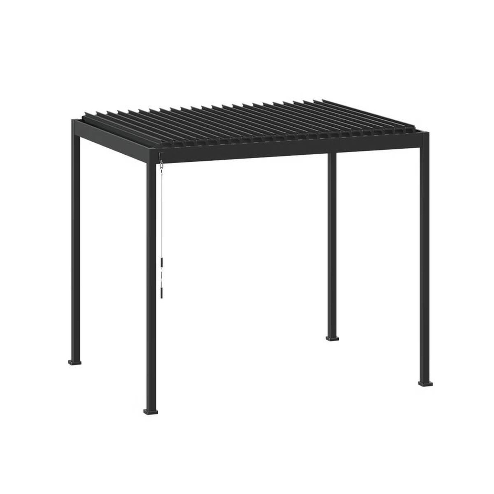 Voir la diapositive 5 : HESPERIDE Pergola bioclimatique evora graphite 4 x 3 m - hespéride