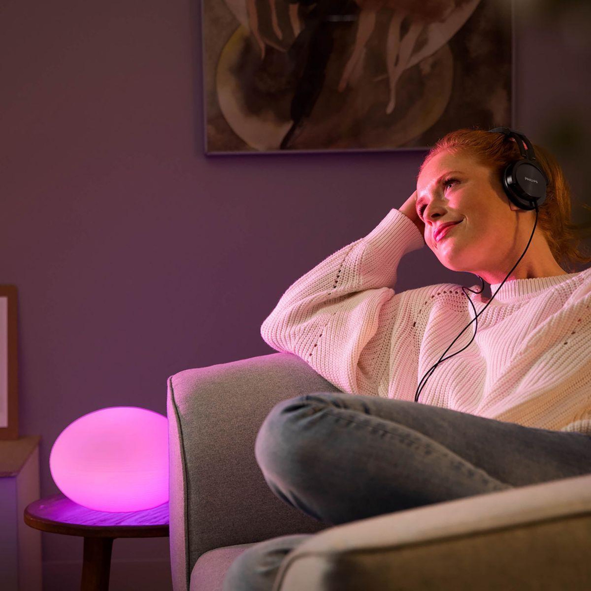 Voir la diapositive 2 : Philips Lampe connectée W&C FLOURISH 9.5W Blanc