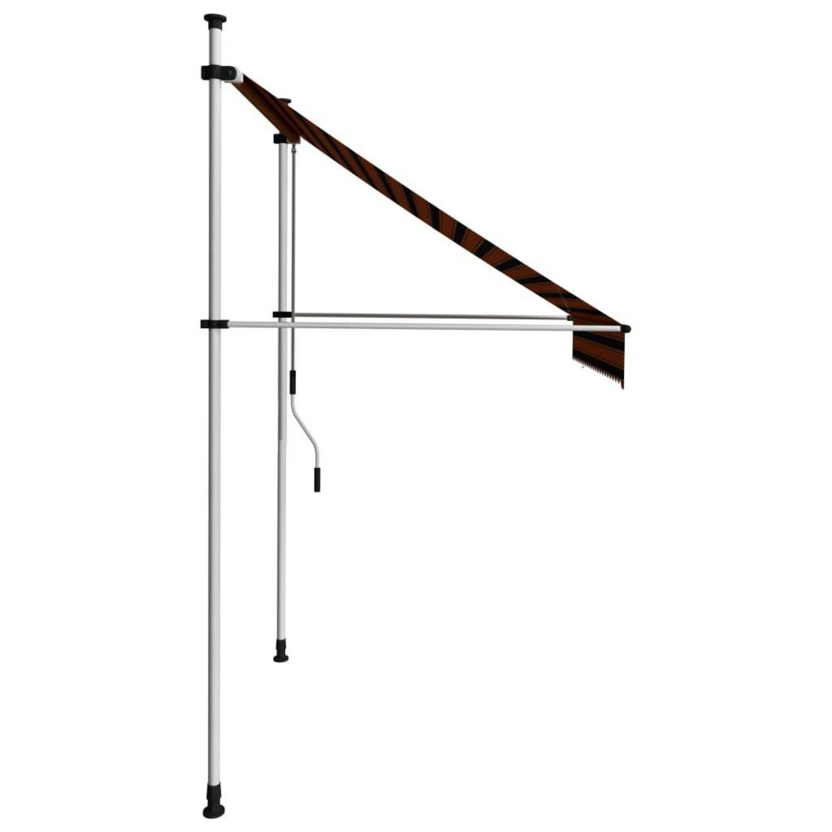 VIDAXL Auvent manuel retractable 200 cm Orange et marron