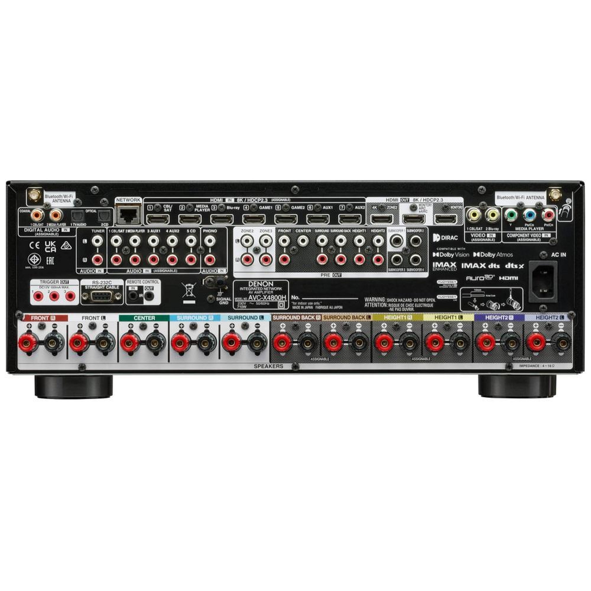 Voir la diapositive 4 : Denon Amplificateur audio-vidéo 9.4 9x200w noir - avcx4800hbke2