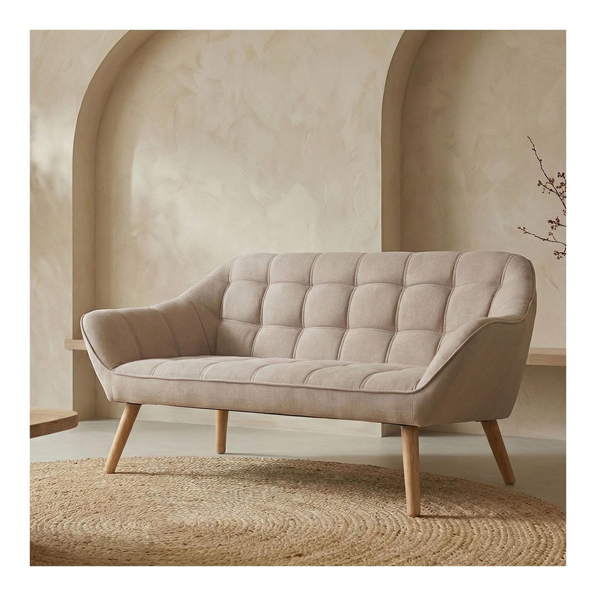 Voir la diapositive 6 : Paris Prix Canapé 2 places scandinave  taone  128cm beige