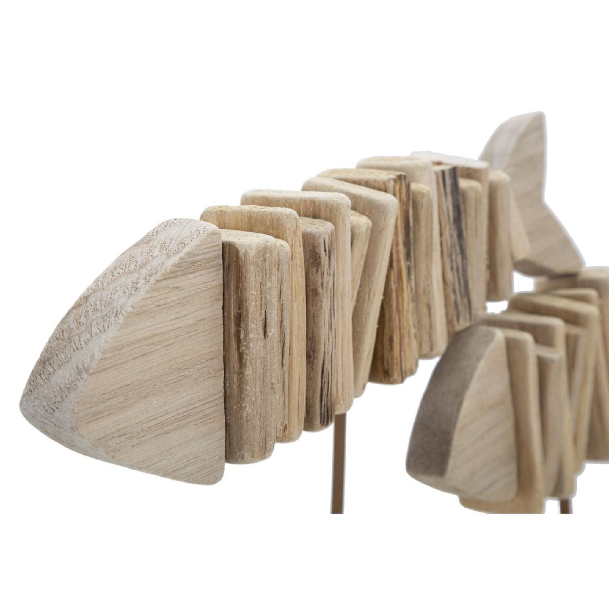 Voir la diapositive 4 : Paris Prix Statuette banc de poisson en bois  tanoak  37cm naturel