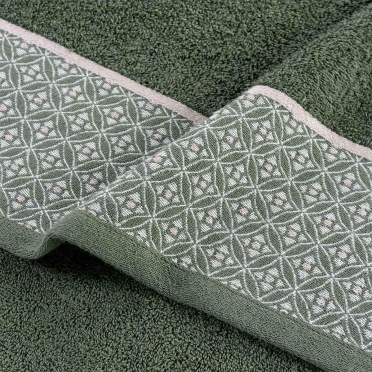 Paris Prix Drap de Douche Jacquard  Belina  70x130cm Kaki