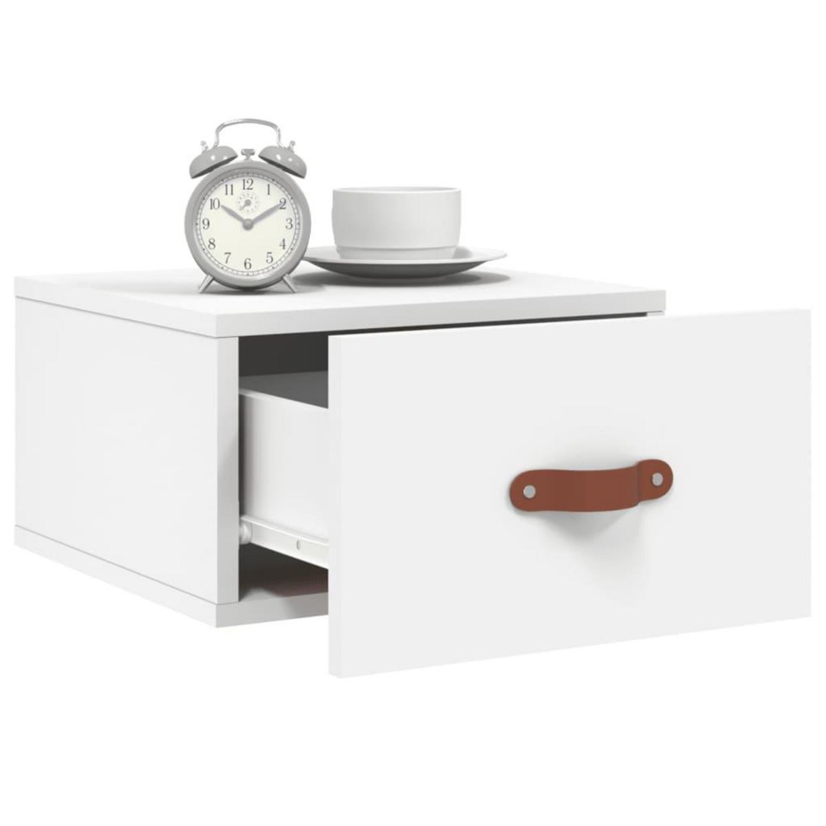 VIDAXL Table de chevet murale blanc 35x35x20 cm