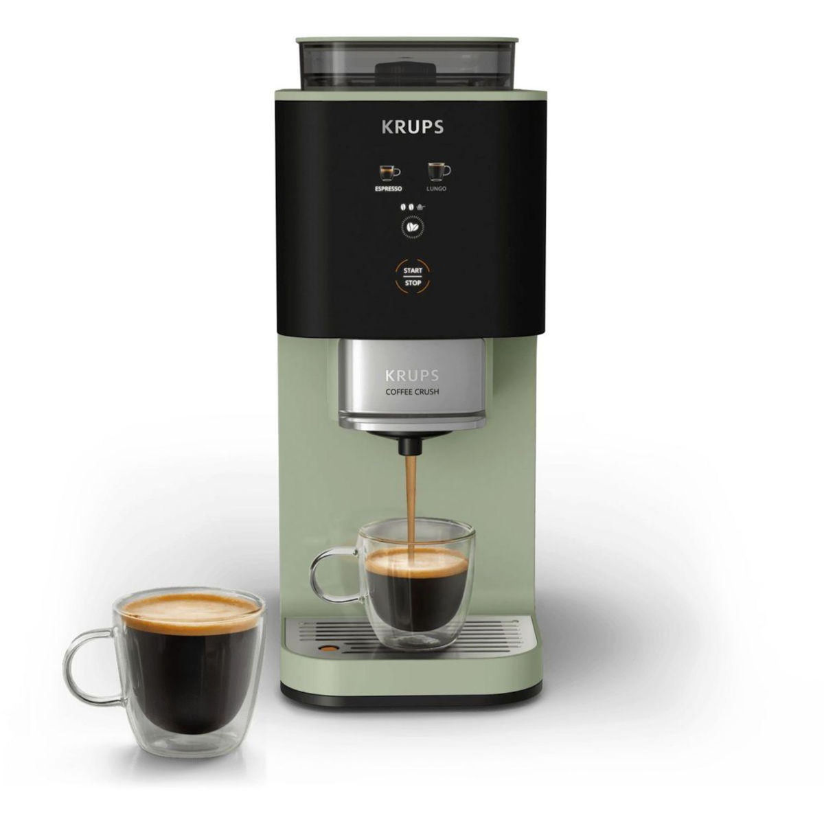 KRUPS Expresso Broyeur Coffee Crush, Machine à café à grains, ultra compacte SA401LE0