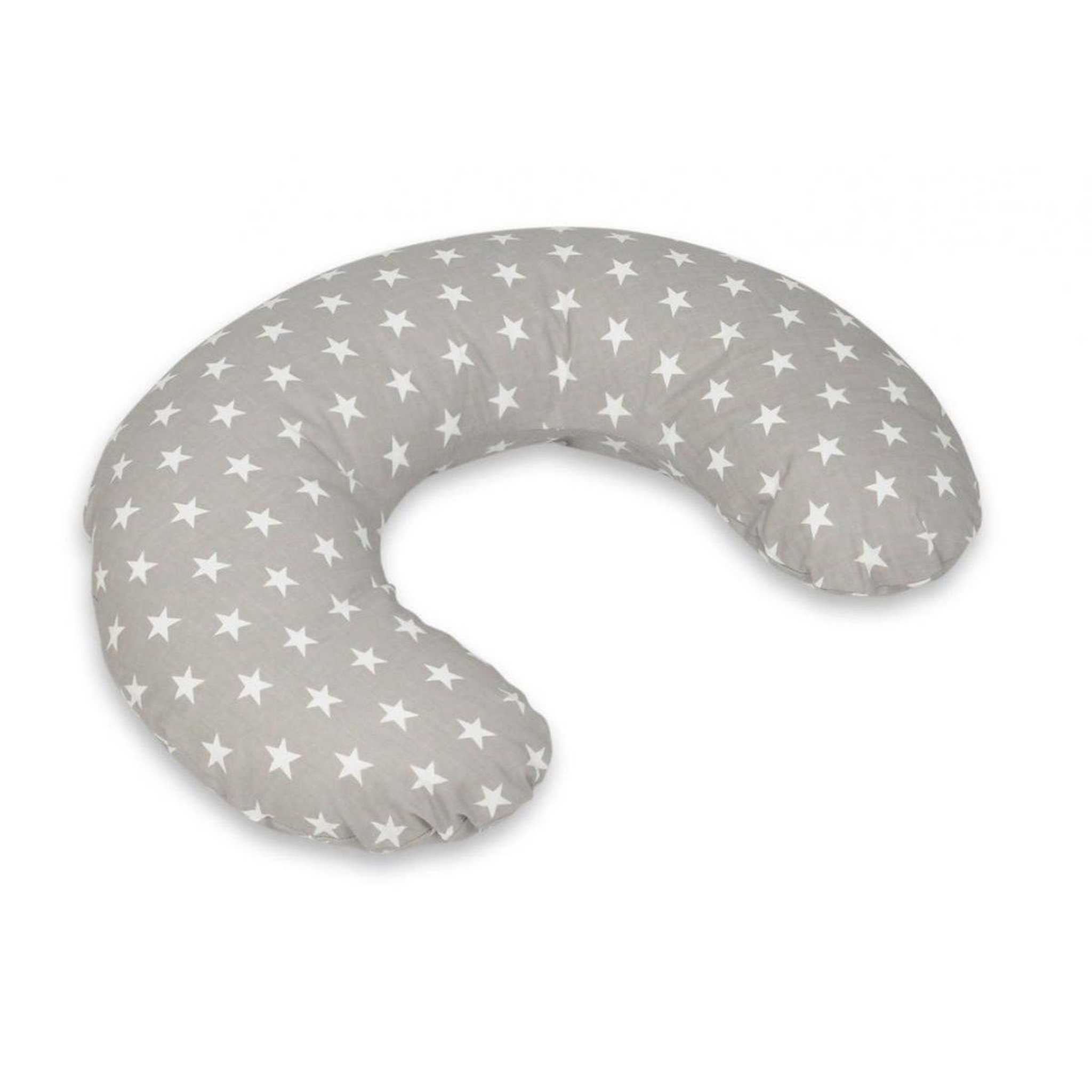 VELINDA Coussin appui-tête étoiles blanches sur fond gris