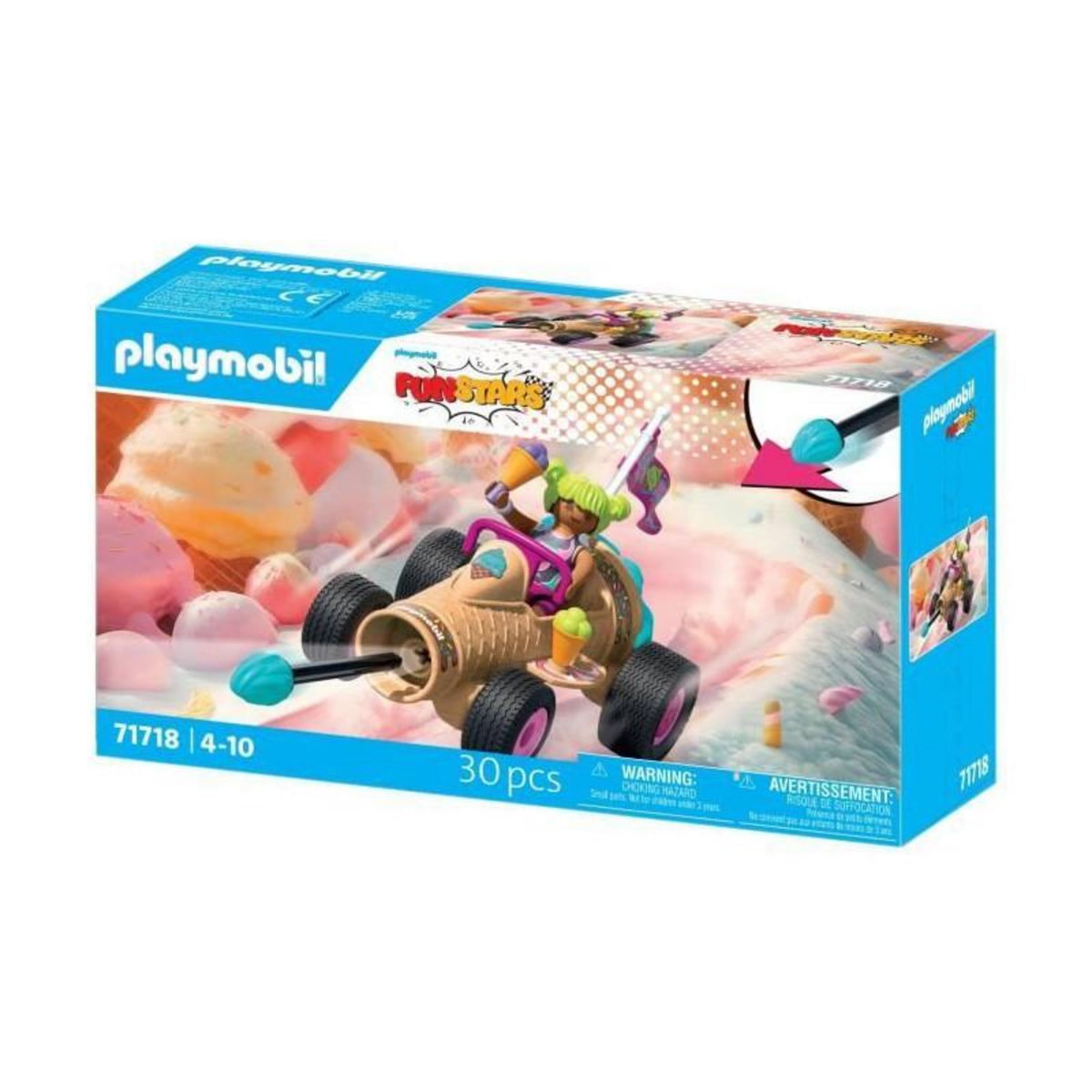 PLAYMOBIL Playmobil 71718 Kart cornet de glace, Funstars