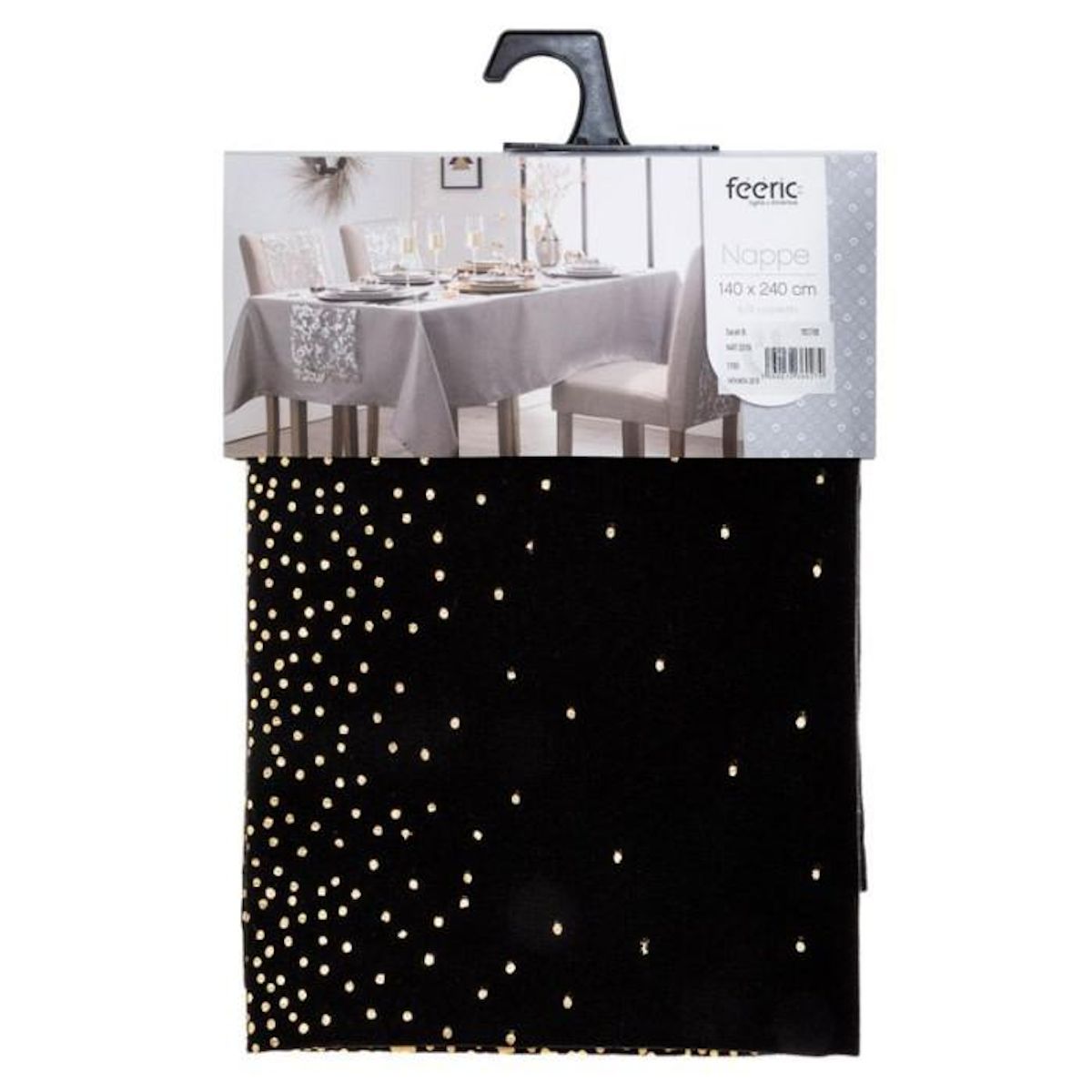 FEERIC LIGHT & CHRISTMAS Nappe Imprimée Léopard  Colorama  140x240cm Noir & Or