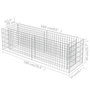 Voir la diapositive 6 : VIDAXL Lit sureleve a gabion Acier galvanise 180x50x50 cm