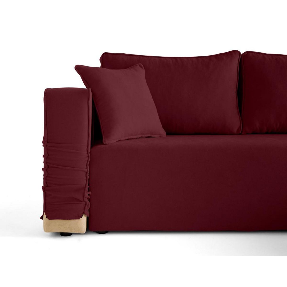 BEST MOBILIER Topaze - canapé d'angle déhoussable réversible 4 places en tissu