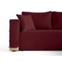 Voir la diapositive 2 : BEST MOBILIER Topaze - canapé d'angle déhoussable réversible 4 places en tissu
