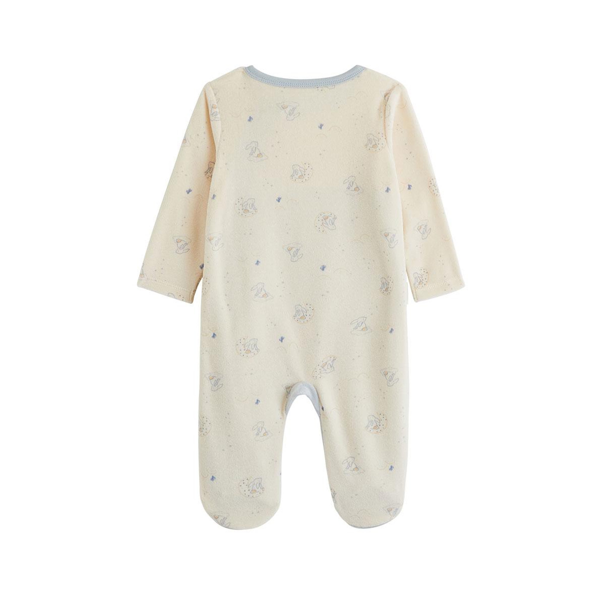 Voir la diapositive 2 : PETIT BEGUIN Pyjama bébé en velours ouverture zippée voix lactée