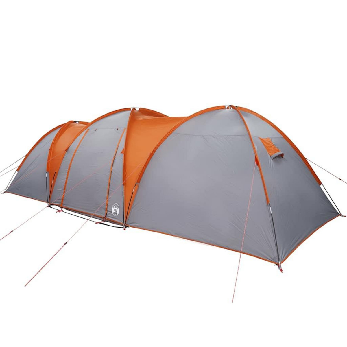VIDAXL Tente familiale a dome 8 personnes gris et orange impermeable