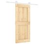 Voir la diapositive 2 : VIDAXL Porte coulissante et kit de quincaillerie 90x210 cm pin massif